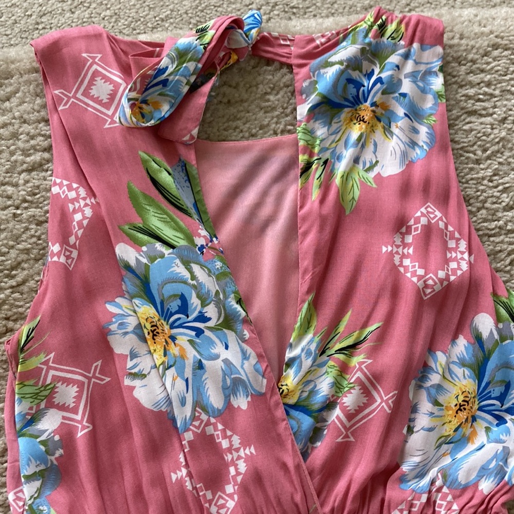 Pink Floral Maxi Dress - Picture 8 of 10